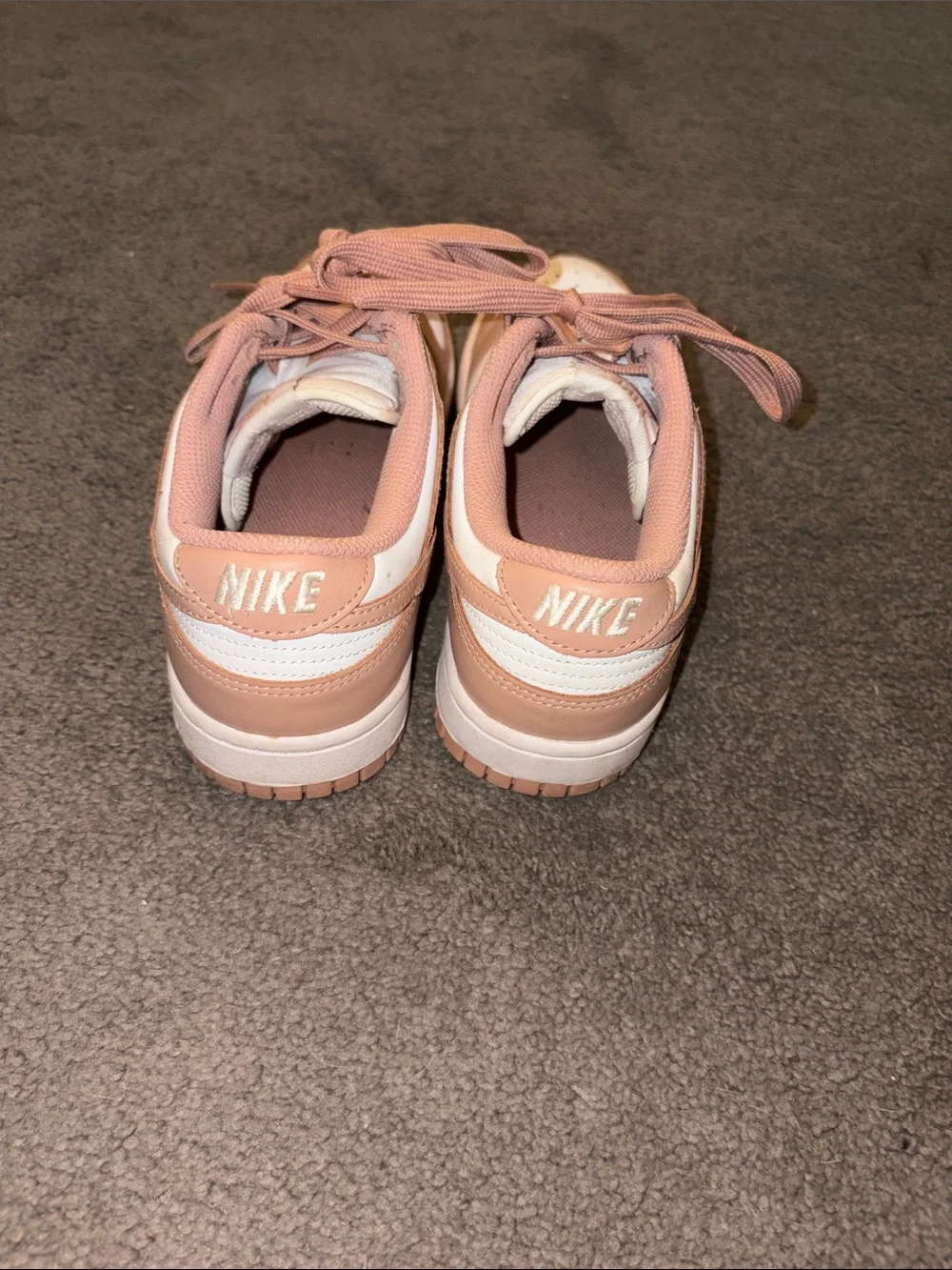 Nike Women’s Low-Top Sneakers in Blush Pink and White